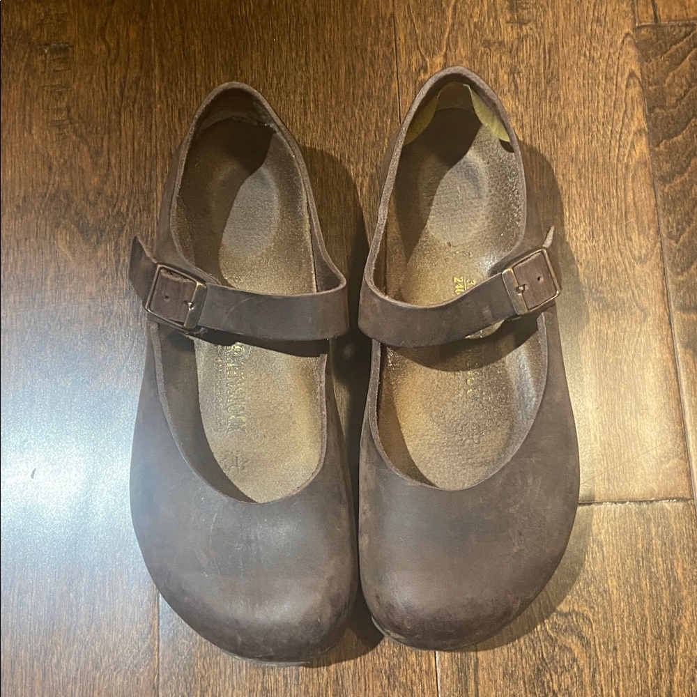 Birkenstock Brown Mary Jane Clogs
